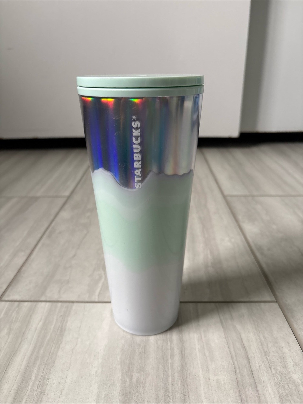 2021 starbucks holiday mint holographic venti 24oz no straw